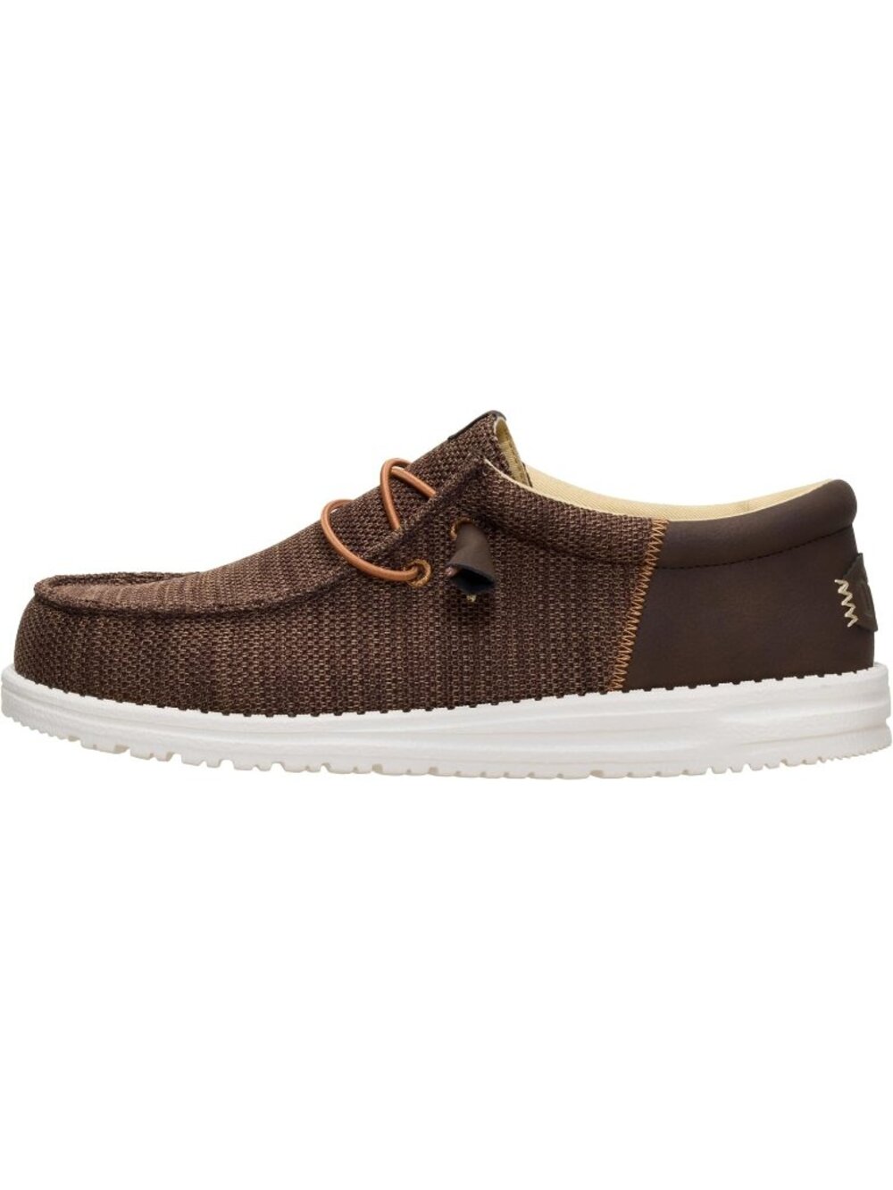 Heydude Men's Funk Brown Round Toe Breathable Flexible Casual Slip On Loafers